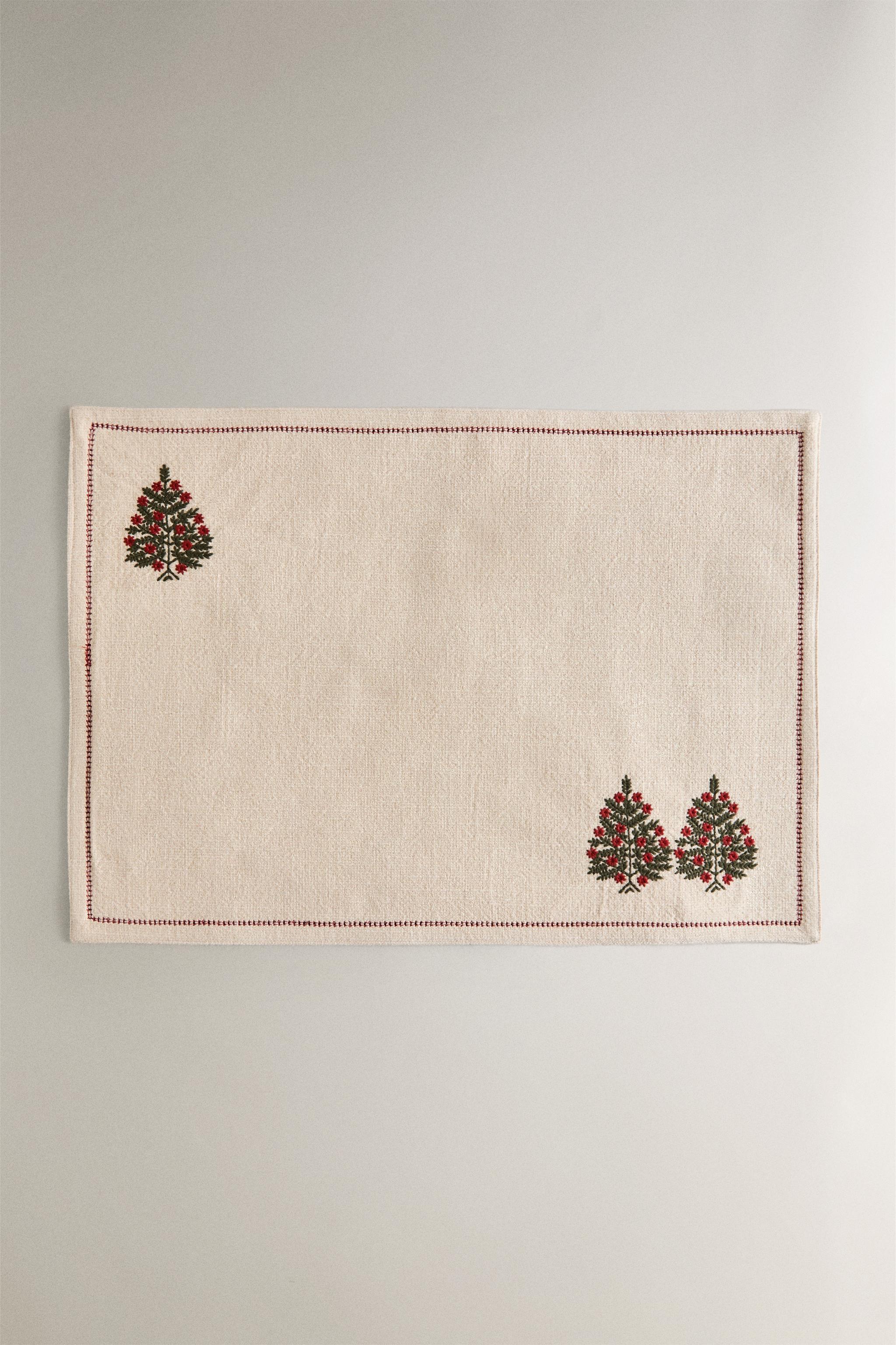 COTTON CHRISTMAS TREE PLACEMAT