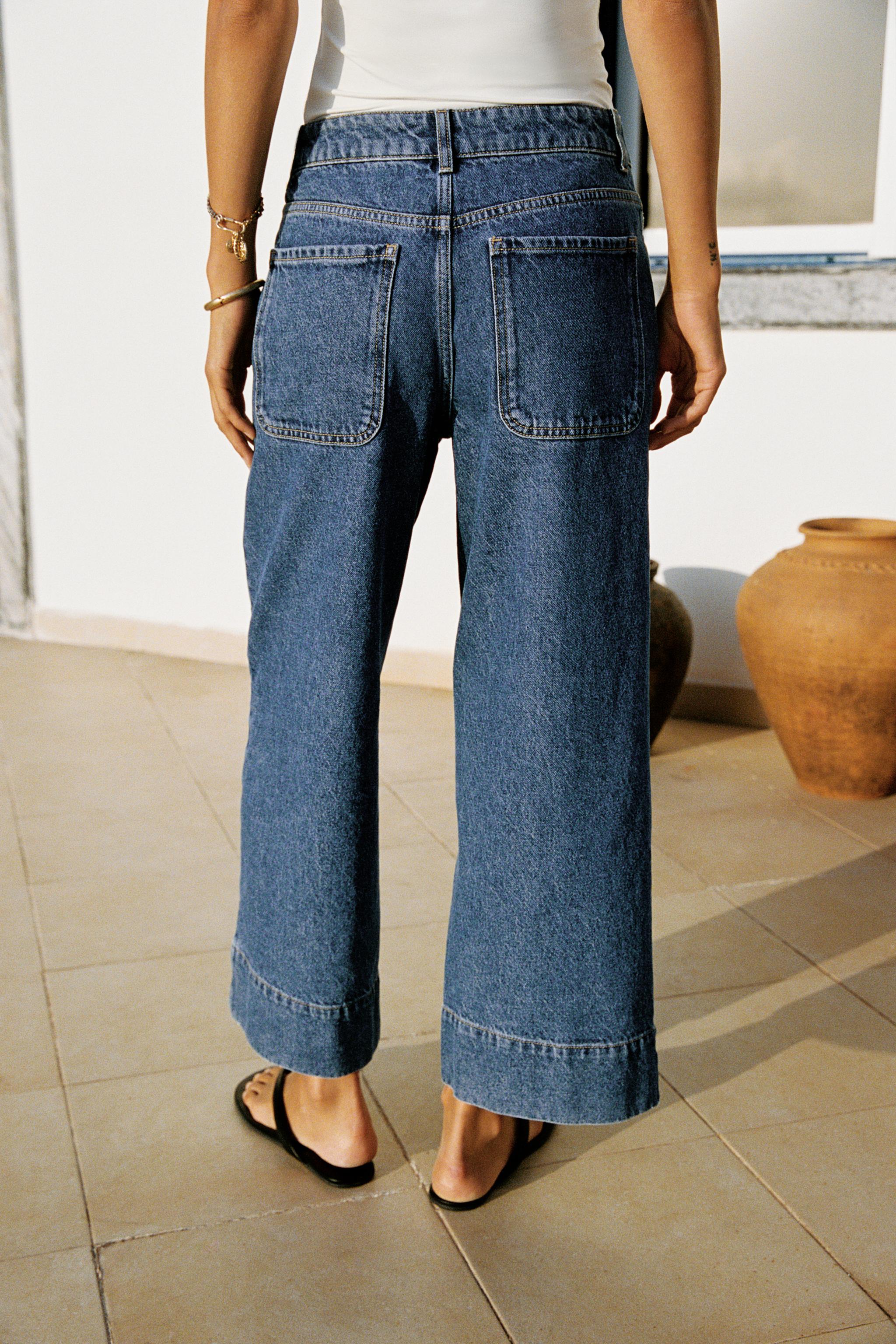 Женские джинсы Zara Z1975 High-Rise Culotte Jeans — фото 3