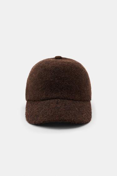 GEBREIDE PET MET STRIK - Bruin van Zara