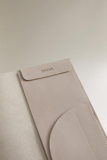 LEATHER BOOK COVER - Grey by Zara - Image 3