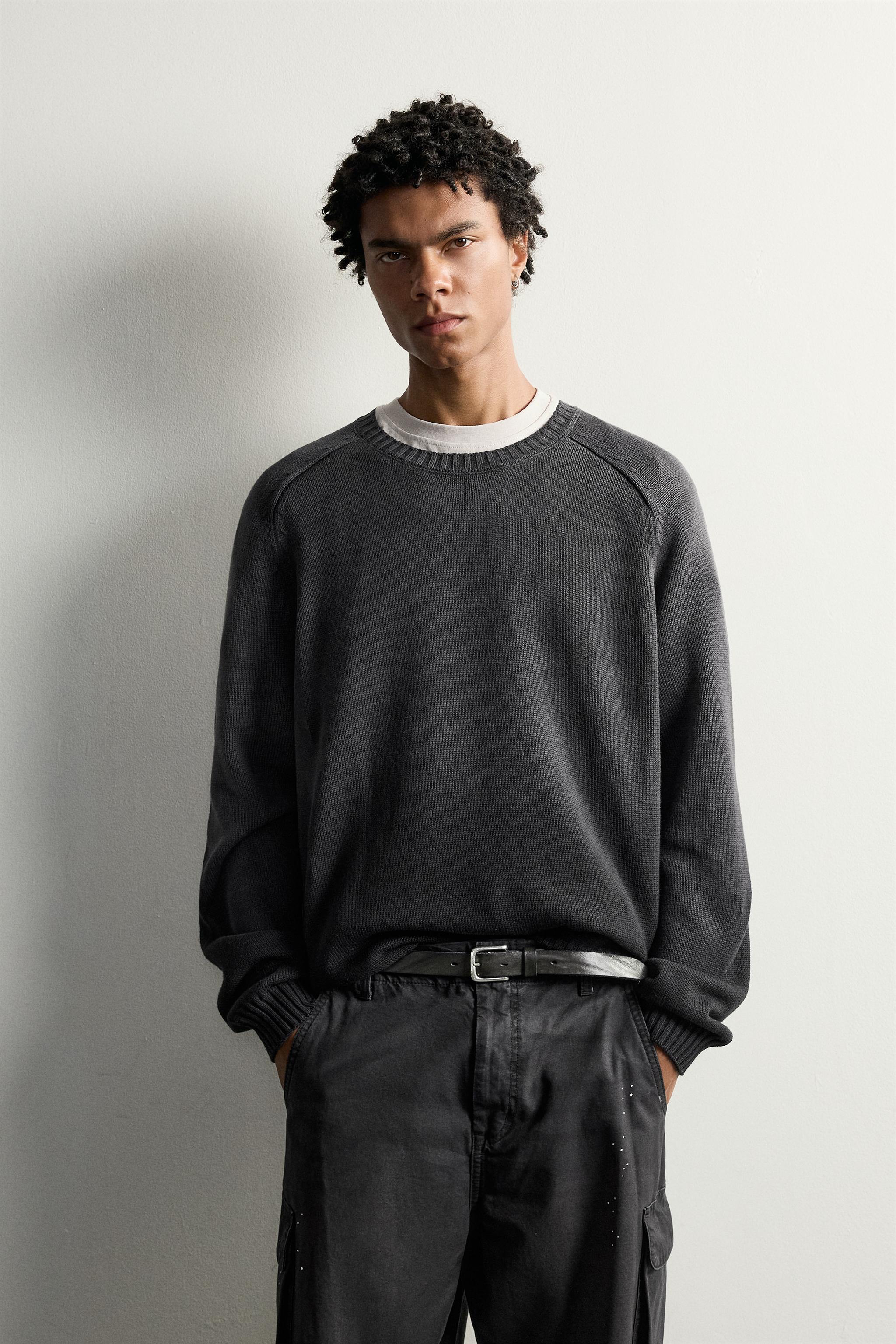 PULL EFFET DÉLAVÉ 100% COTON
