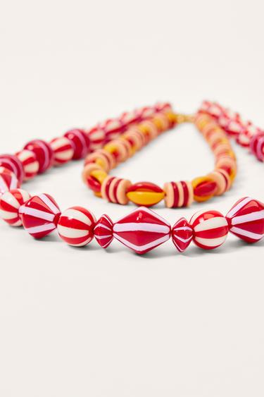 LIMITED EDITION PACK OF 2 STRIPED NECKLACES - Multicoloured by Zara - Image 5