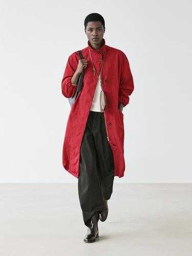 Parka larga oversize - Rojo de Zara
