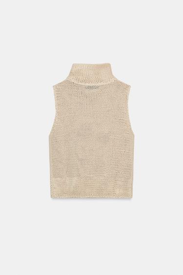 THICK KNIT TOP - Ecru by Zara - Image 5