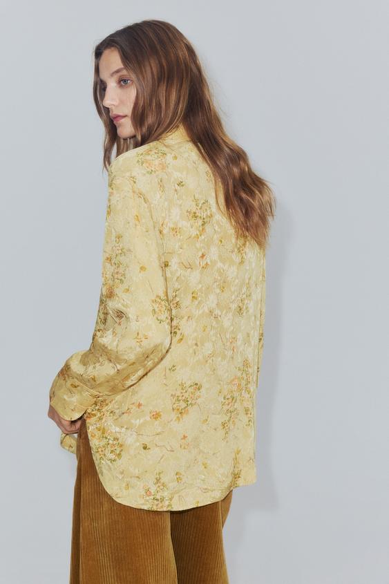 CHEMISE IMPRIMÉE ZW COLLECTION - Jaune de Zara - Image 2