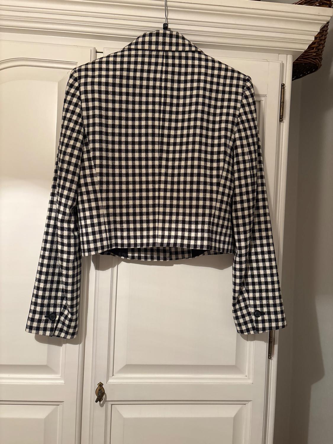CROPPED GINGHAM BLAZER - Image 2