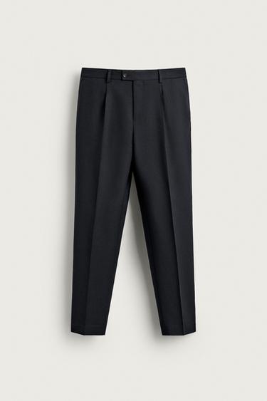 PANTALÓN REGULAR FIT TRAJE - Marino de Zara
