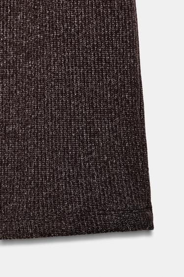 PANTALON LARGE SOFT - Marron chiné de Zara - Image 9