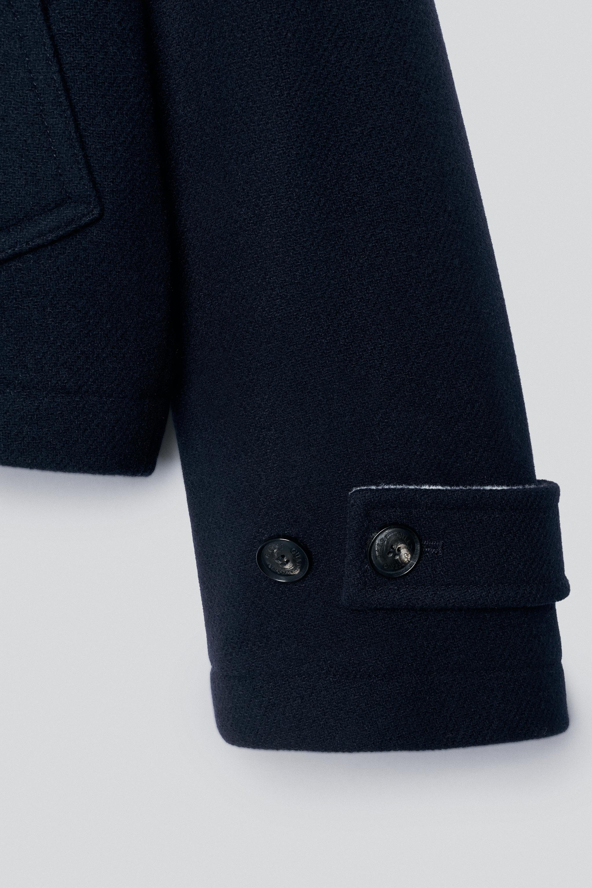 MANTEAU COURT FIT 100% LAINE