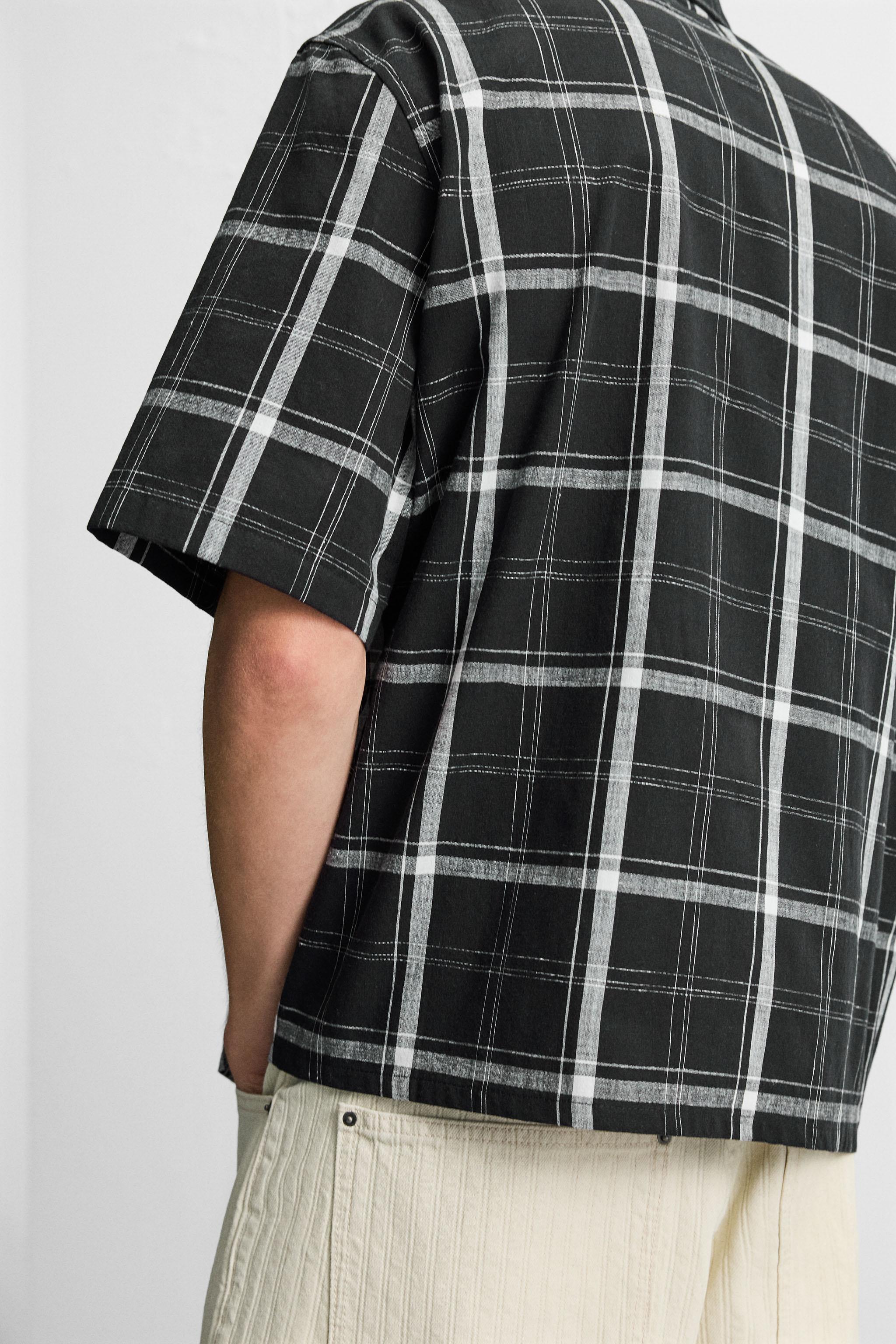 RELAXED FIT PLAID SHIRT