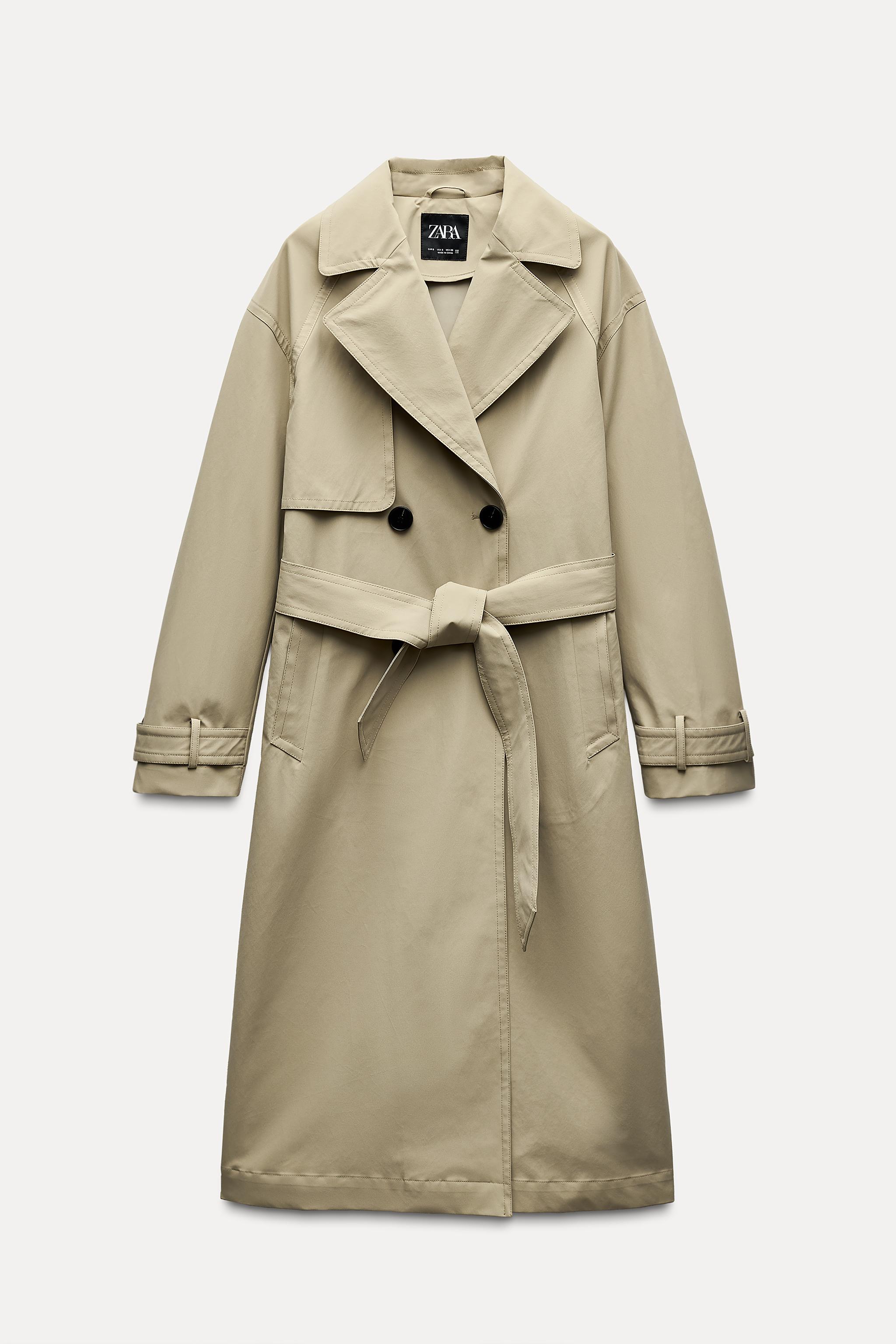 WATER REPELLENT MIDI TRENCH COAT WITH BELT camel ZARA United Kingdom