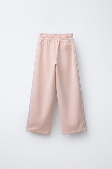 STRAIGHT FIT TROUSERS WITH MESH SIDES - Pink by Zara - Image 1