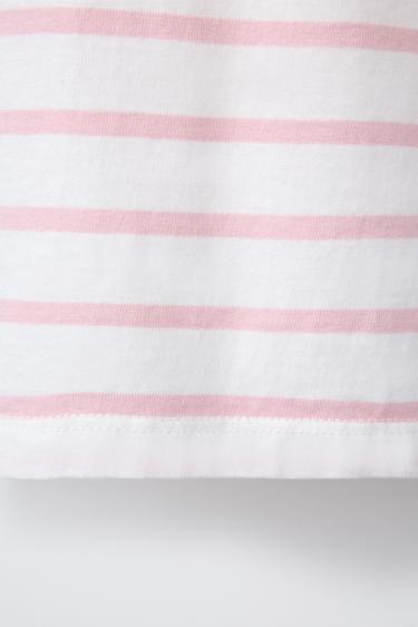 STRIPED KNITTED T-SHIRT - Pink by Zara - Image 3