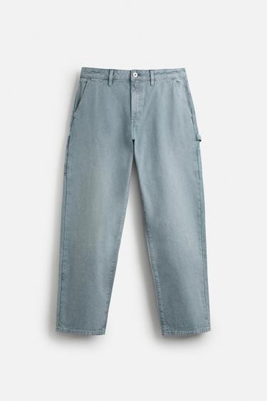 PANTALON DÉLAVÉ POCHE CARPENTIER - Bleu de Zara - Image 6