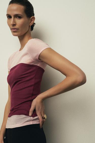SUPIMA® DOUBLE EFFECT T-SHIRT - Burgundy by Zara - Image 1