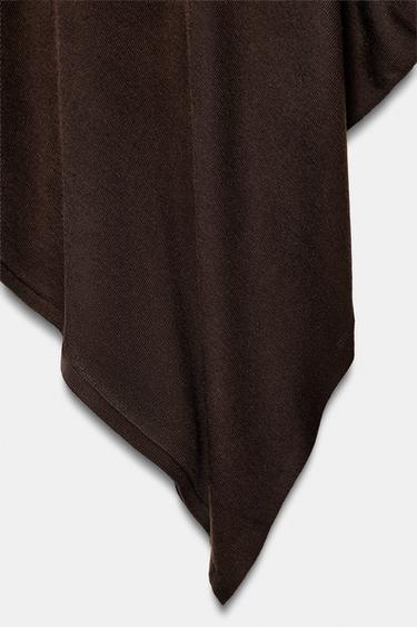 ASYMMETRIC KNIT JUMPER - Brown by Zara - Image 6