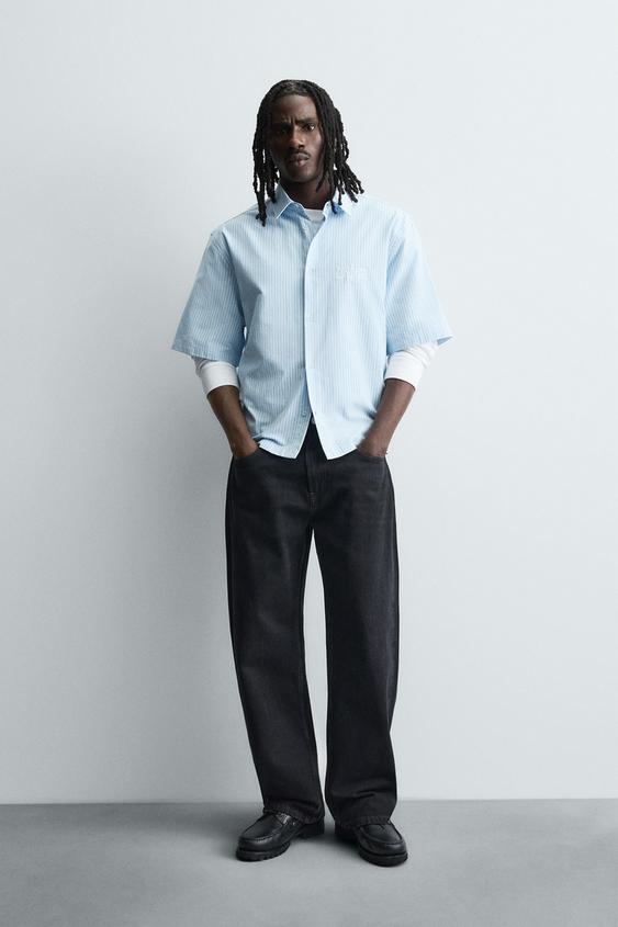 EMBROIDERED STRIPED SHIRT