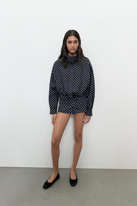 PUFFED POLKA DOT JACKET