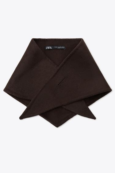 Zara BANDANA WITH WOOL - Brown