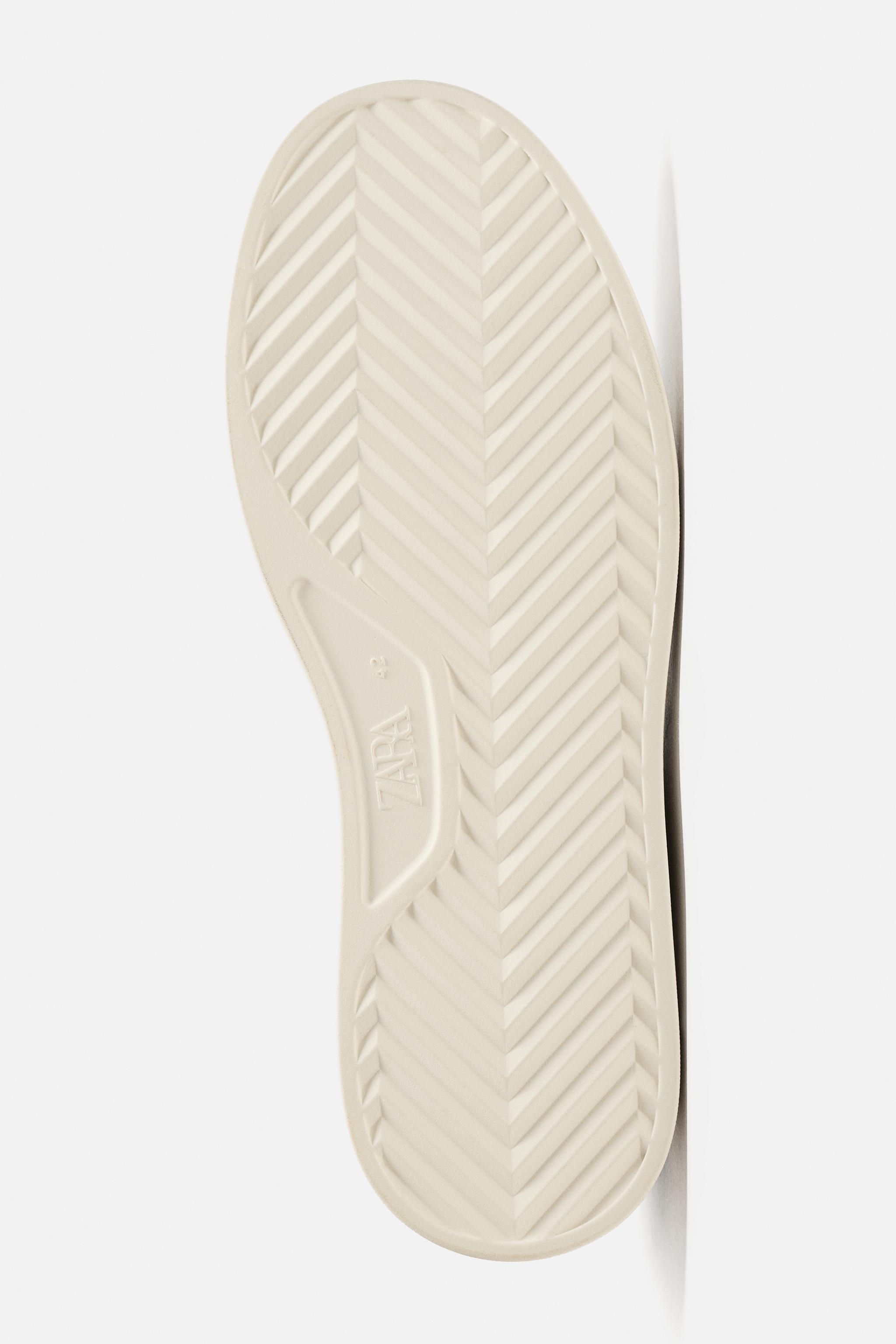 サナページ LEATHER SNEAKERS - Beige | ZARA United States
