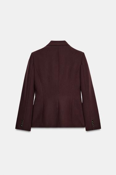VESTE AJUSTÉE ÉPAULETTES - Bordeaux de Zara - Image 5
