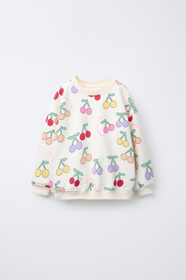 Zara PRINTED SWEATSHIRT - Multicolored