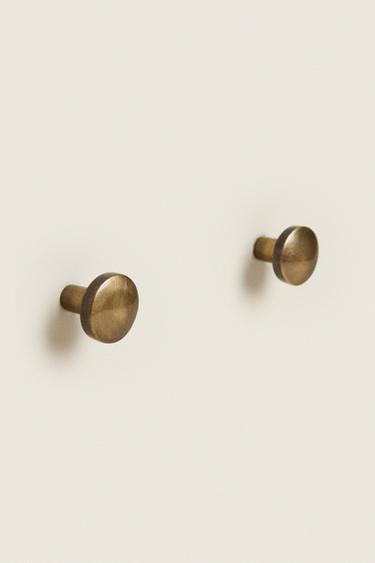 PACK OF ROUND BRASS DOOR KNOBS (PACK OF 2) - Golden by Zara - Image 1