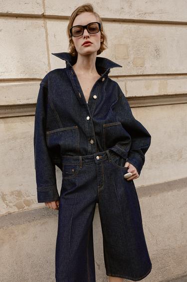 BERMUDA Z1975 LONGUE EN DENIM - Bleu de Zara - Image 1