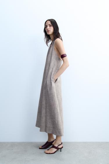 ZW COLLECTION MIDI DRESS - brown/white by Zara - Image 2