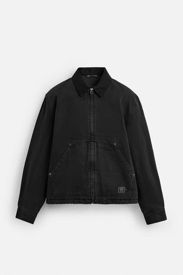 CONTRAST COLLAR JACKET - Black by Zara - Image 0
