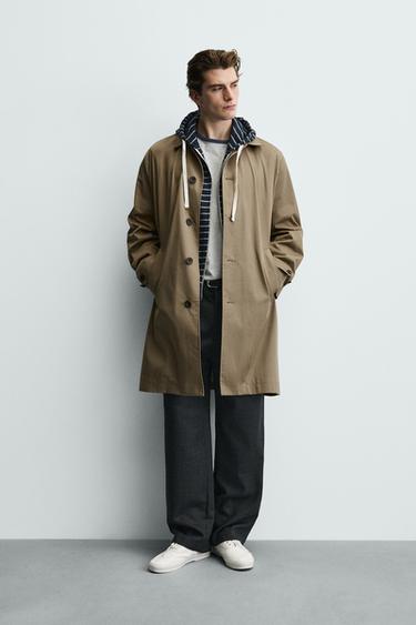 REGULAR FIT WATER-REPELLENT TRENCH COAT - Beige by Zara