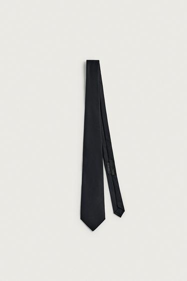 CRAVATE BASIQUE 100% LAINE - Noir de Zara