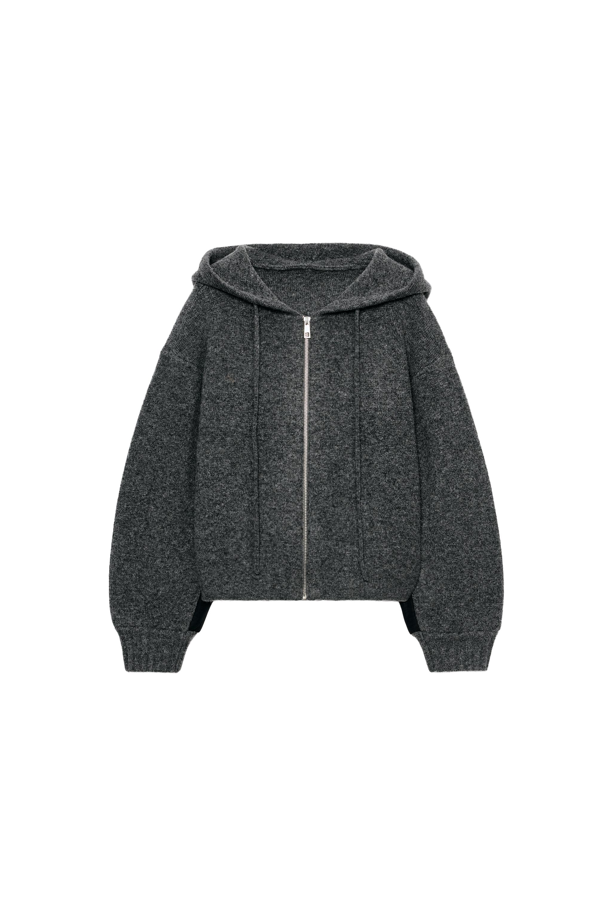 CONTRAST KNIT CARDIGAN - Mid-grey | ZARA South Africa