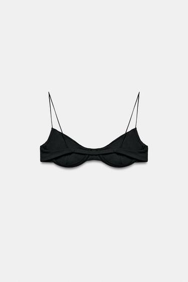 HAUT DE BIKINI LISSE À ARMARTURES - Noir de Zara - Image 4