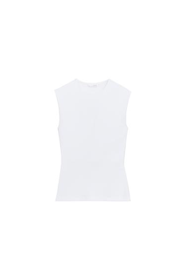 BLUZË PA MËNGË - I bardhë nga Zara