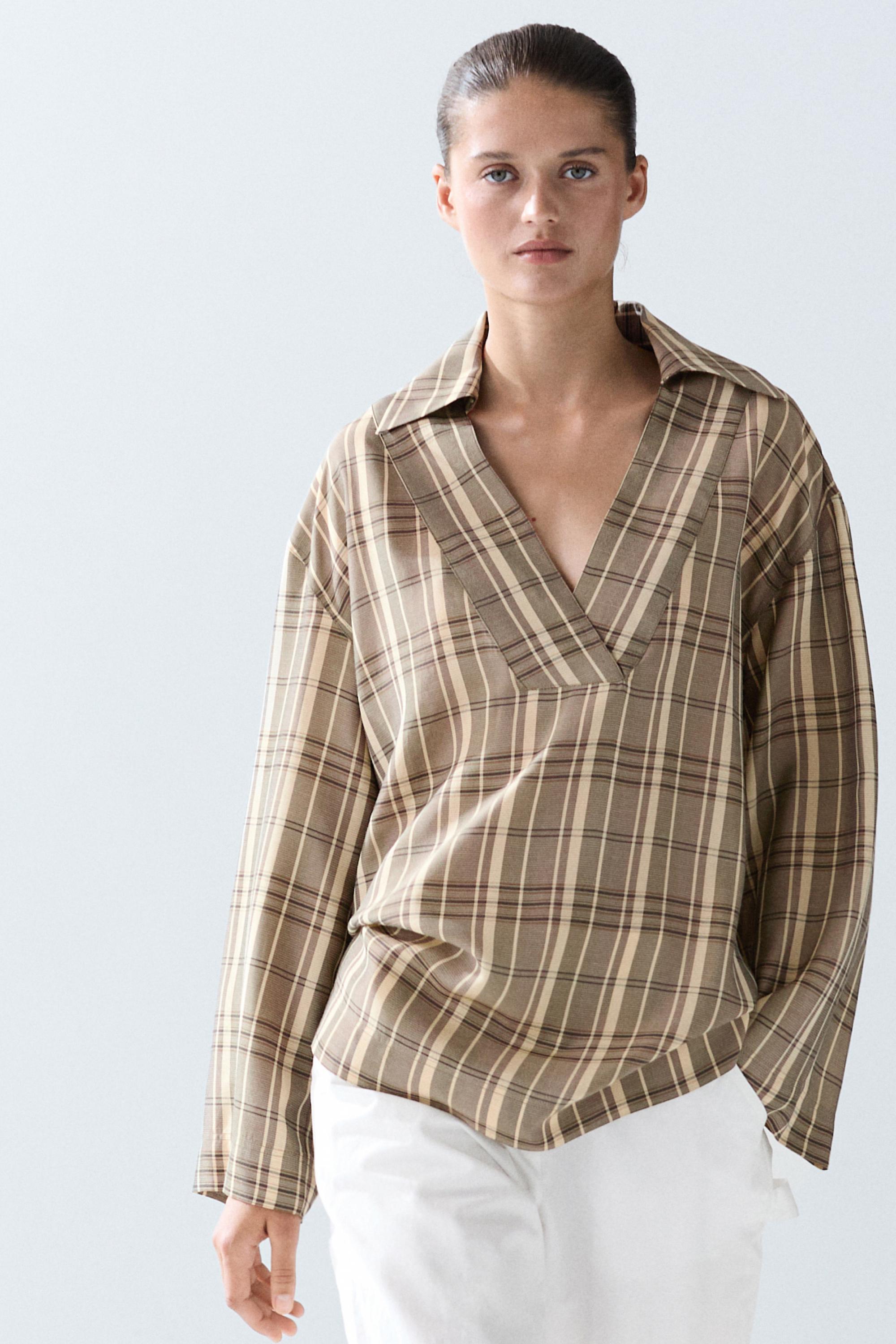 Oversize check polo shirt — 205