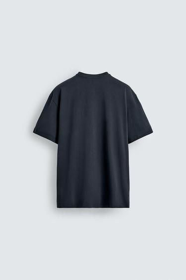 Zara LOBSTER PATCH T-SHIRT - Navy blue
