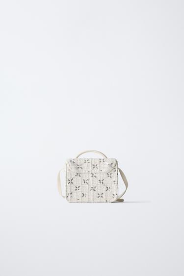 SEQUIN CROSSBODY BAG - Ecru White by Zara - Image 1