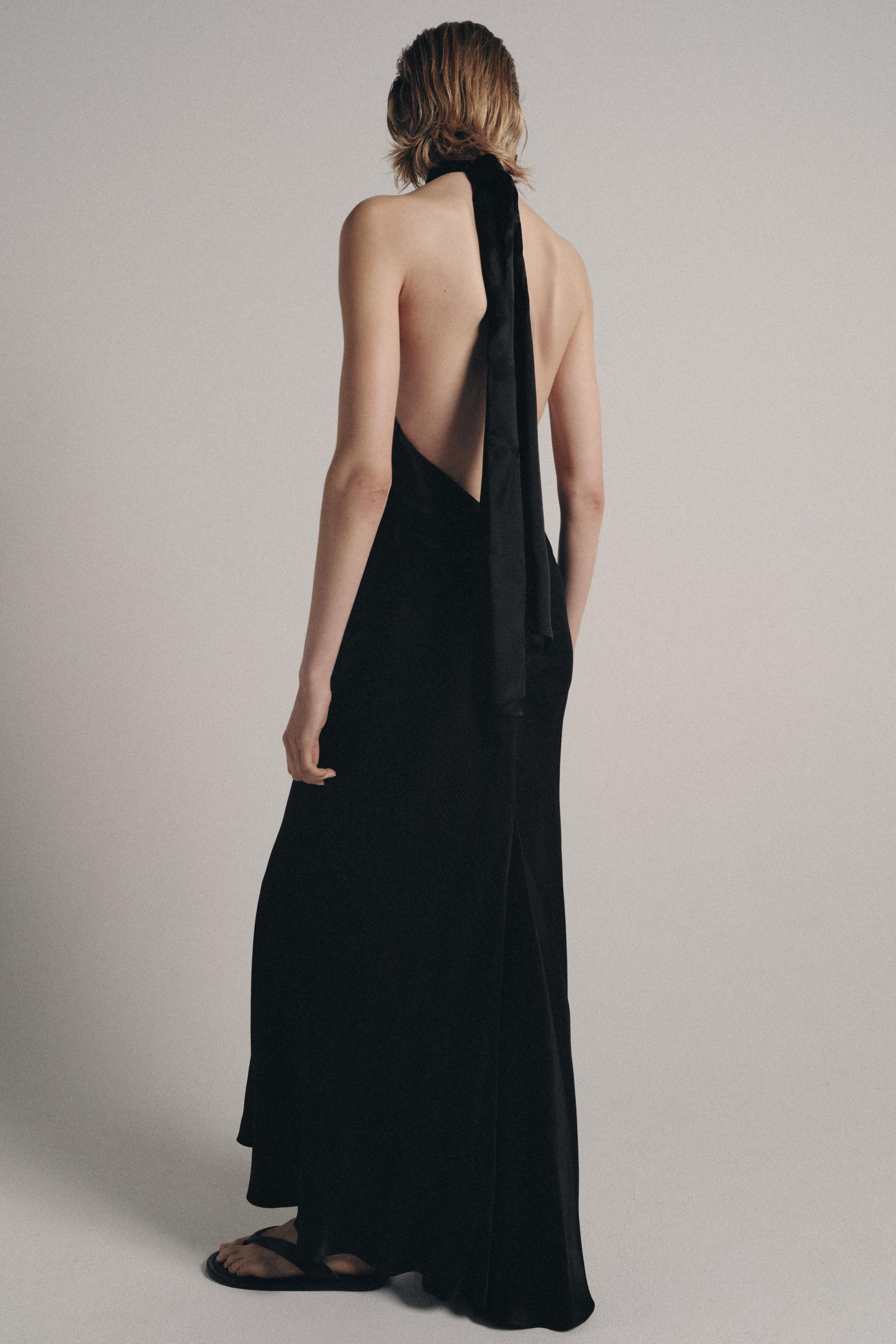 ZW COLLECTION SATEN HALTER ELBİSE - Görsel 3