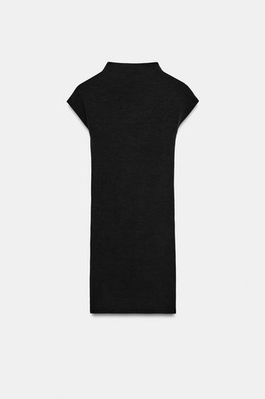 SHORT HIGH NECK DRESS - Black by Zara - Image 4