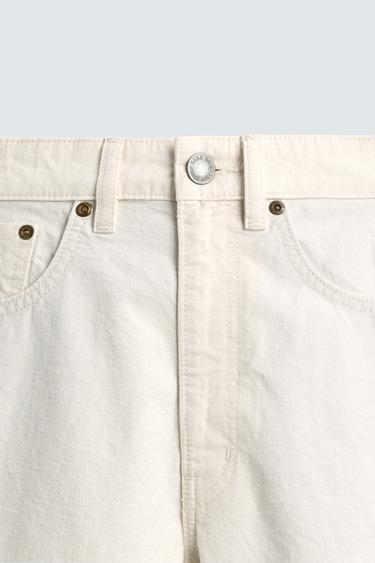 LOOSE FIT JEANS - Oyster-white by Zara - Image 7