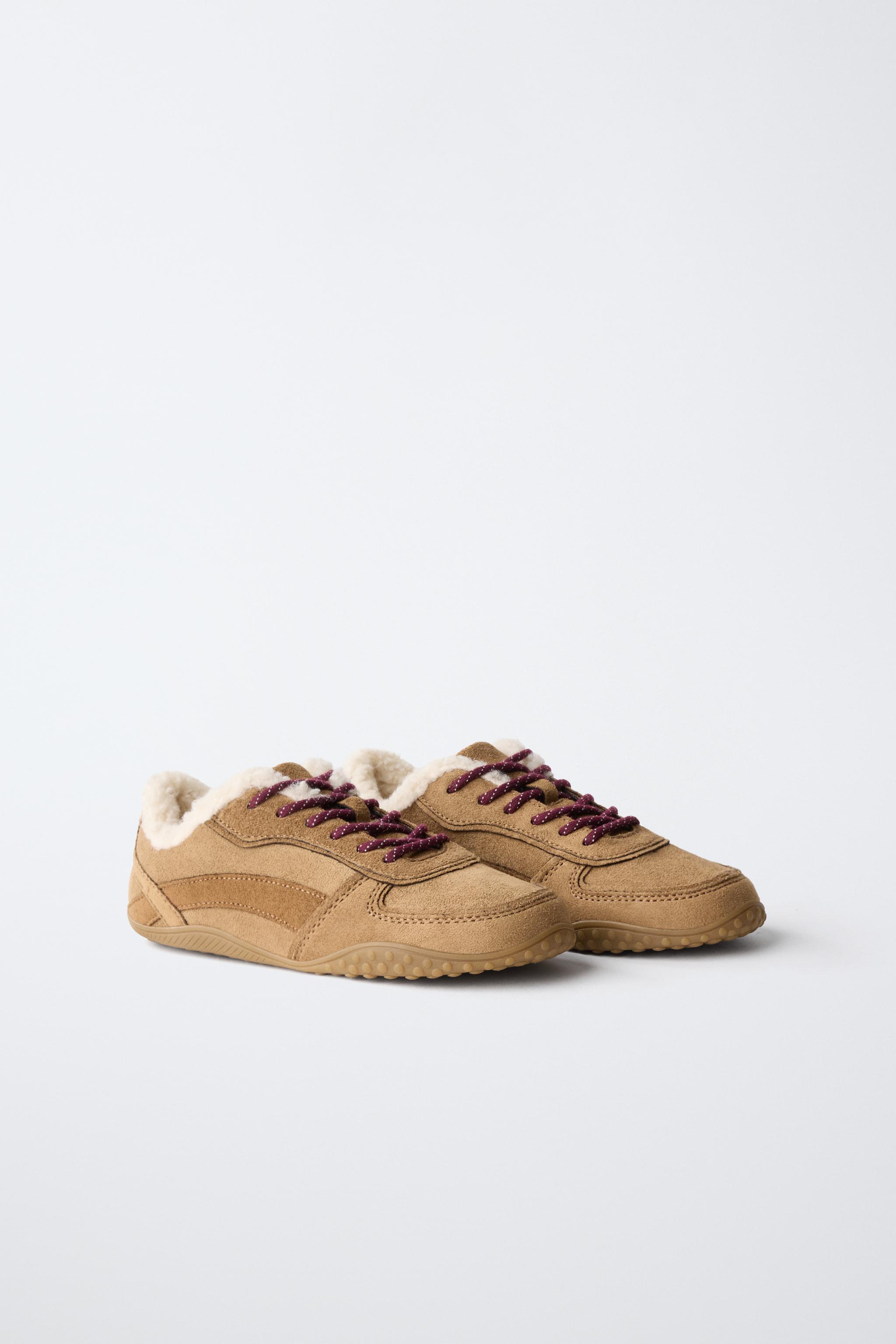 FAUX SHEARLING SNEAKERS