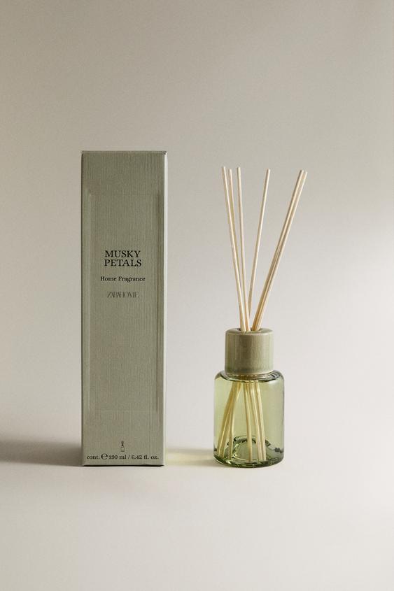 (190 ML) DIFUSOR DE AMBIENTE COM VARETAS MUSKY PETALS - Bege-marrom da Zara - Imagem 0