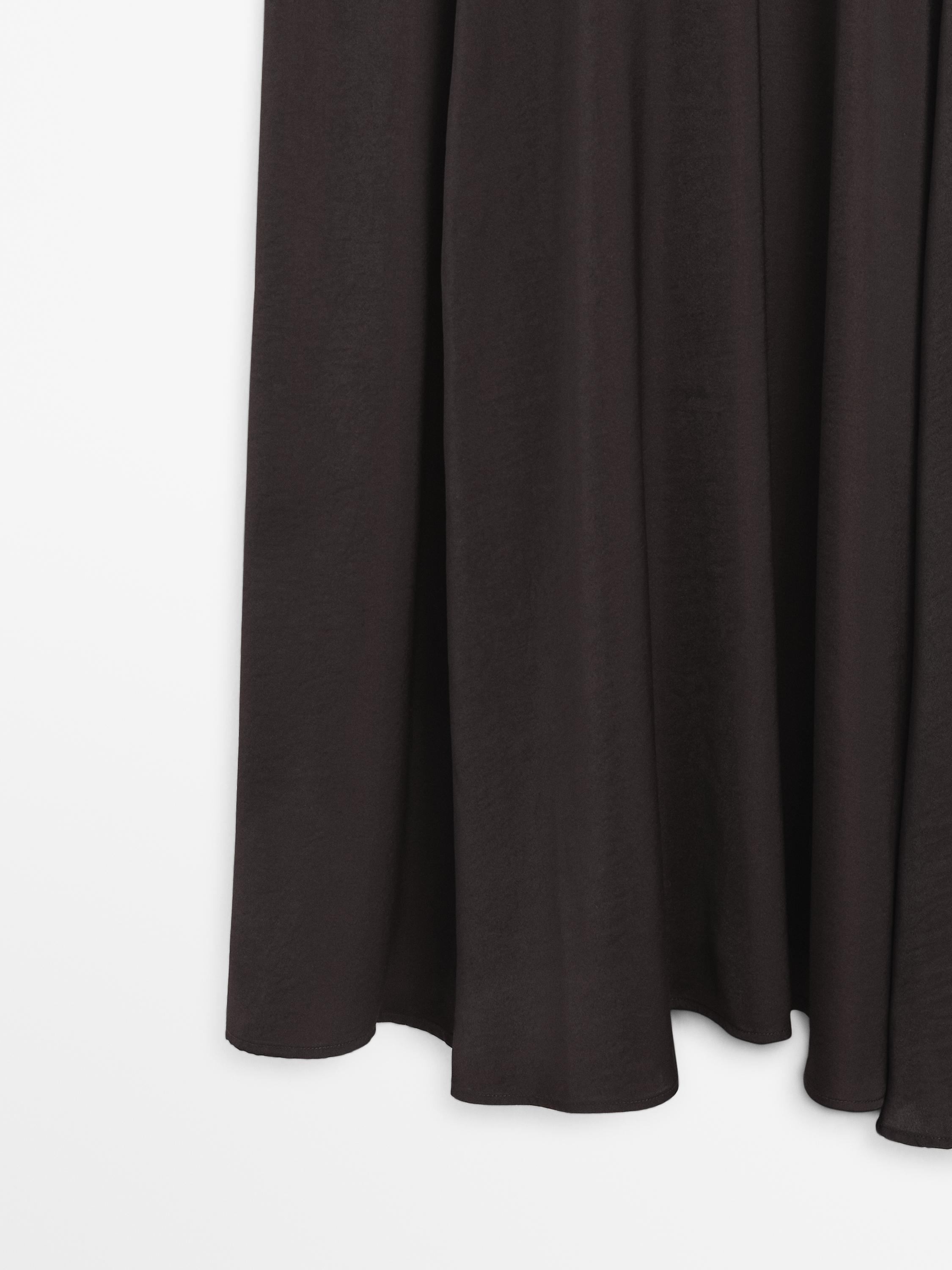 Contrast cotton blend knit dress
