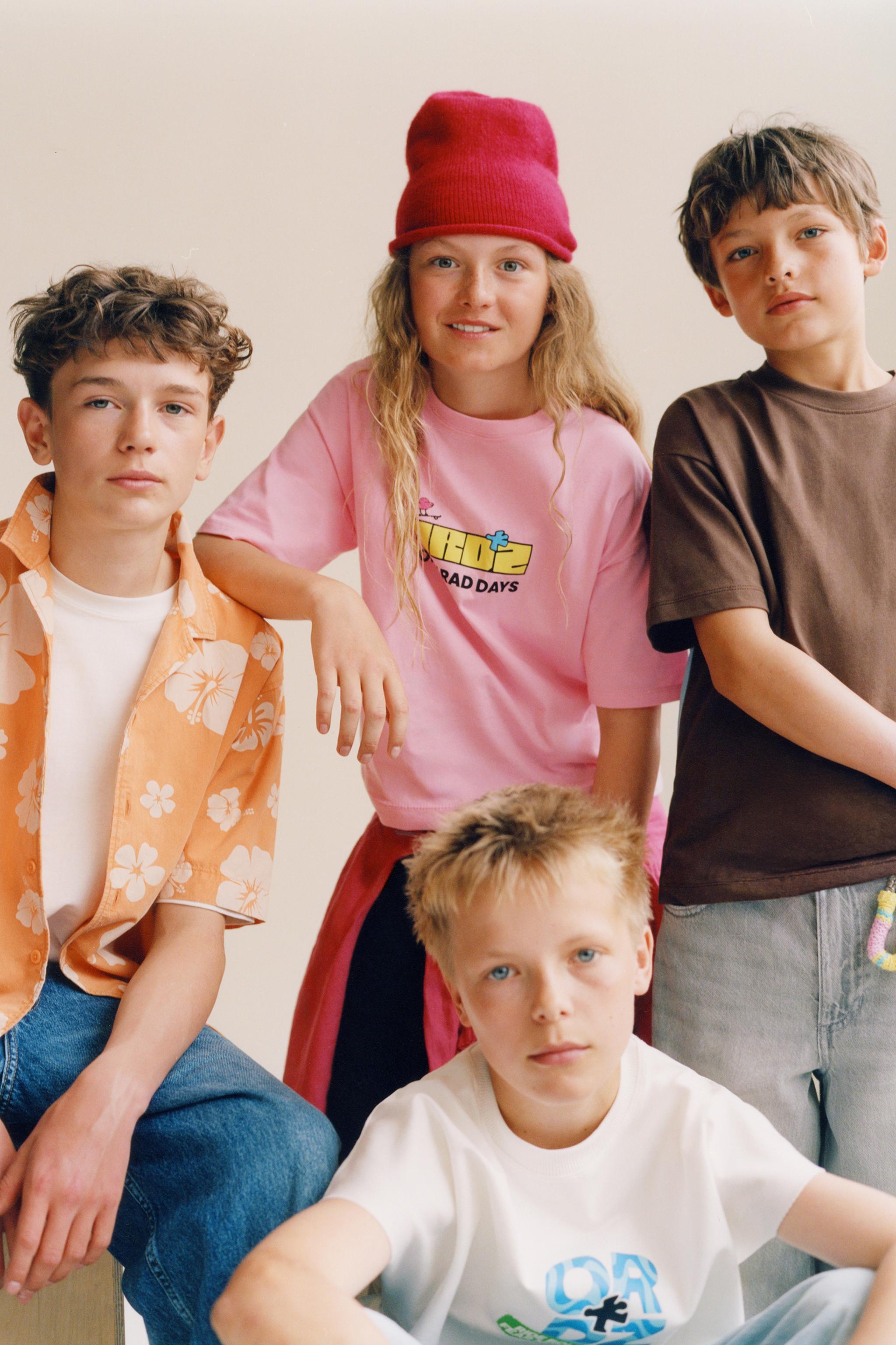 Детские футболки Zara LOGO PRINT T-SHIRT