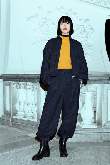 Zara 柔軟短袖針織衫 - 芥末色