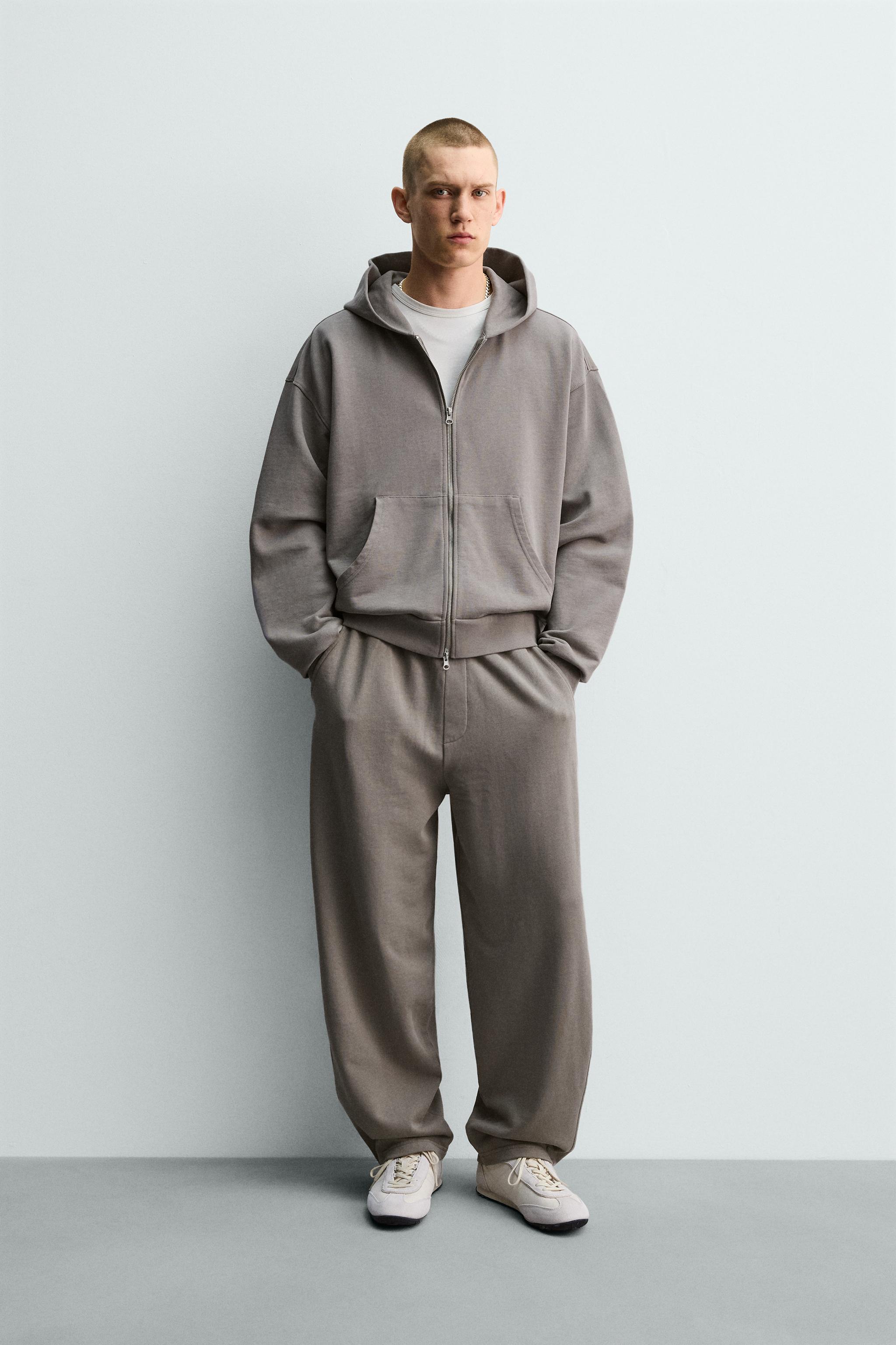 グレー スウェット カーディガン　ZARA 肉厚であったかい♡【ZARA】「グレーカーディガン」着回しコーデ