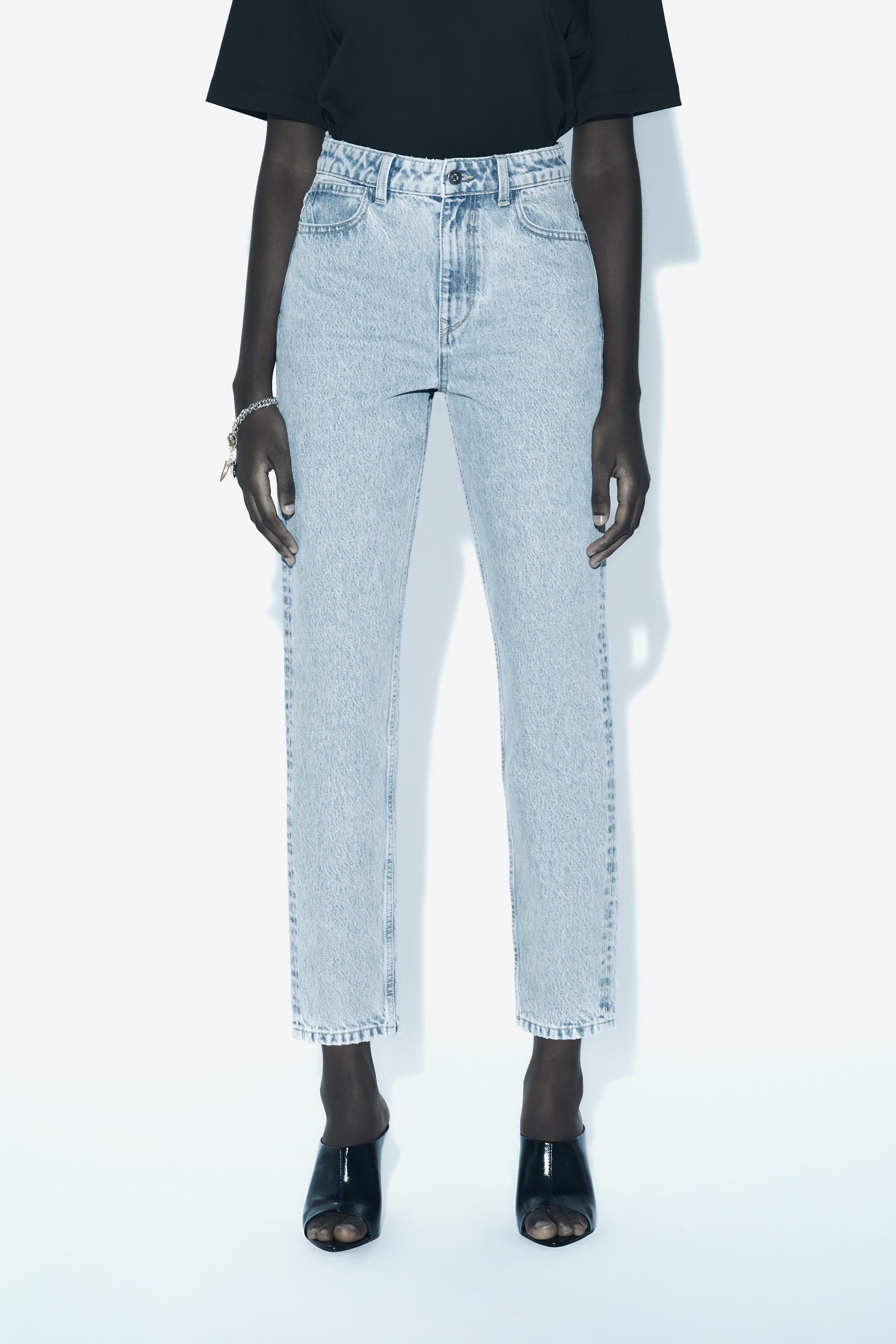 Z1975 MOM-FIT HIGH-WAIST JEANS - Mid-blue | ZARA UAE - Dubai 