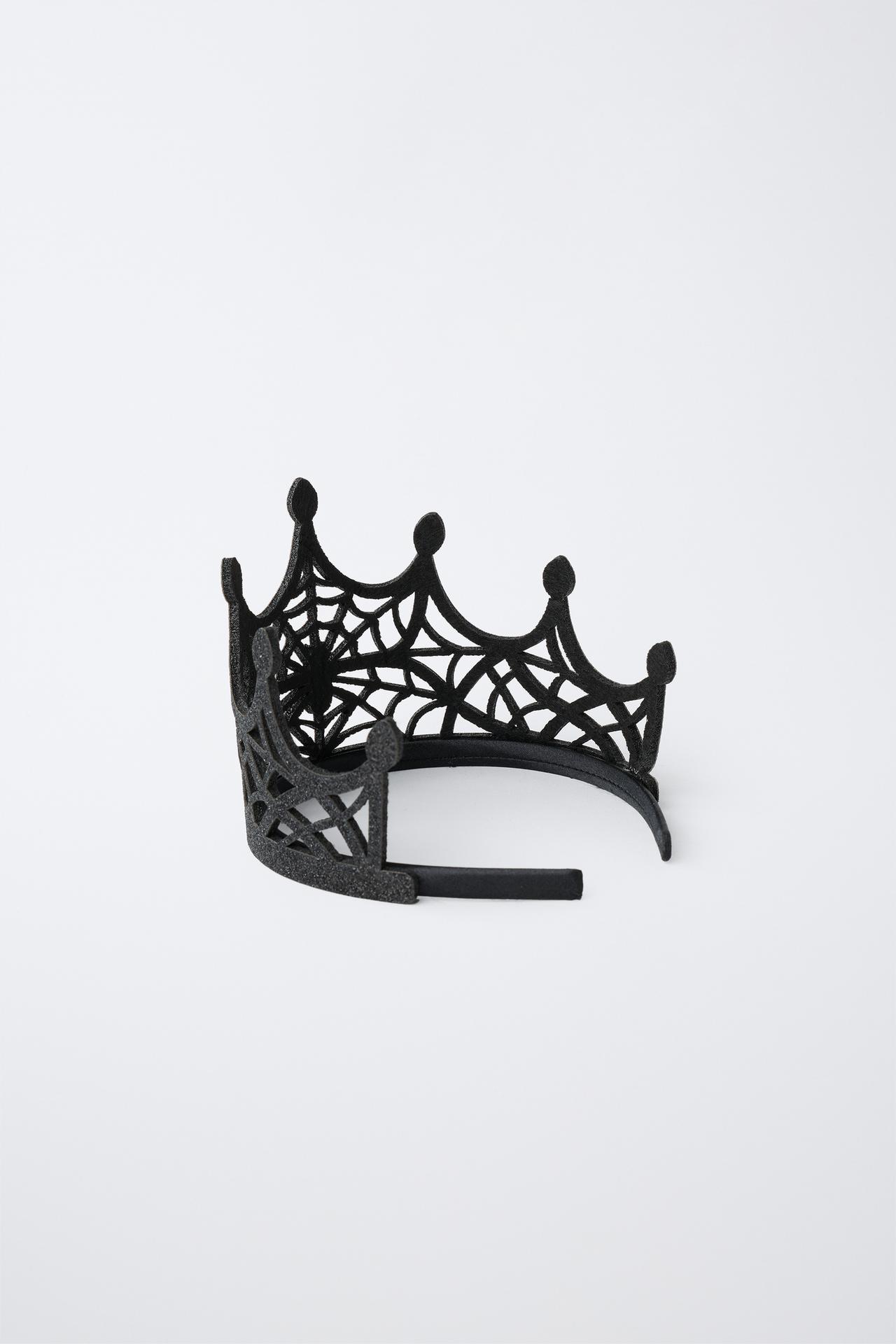 SPIDER PRINCESS COSTUME CROWN — Black