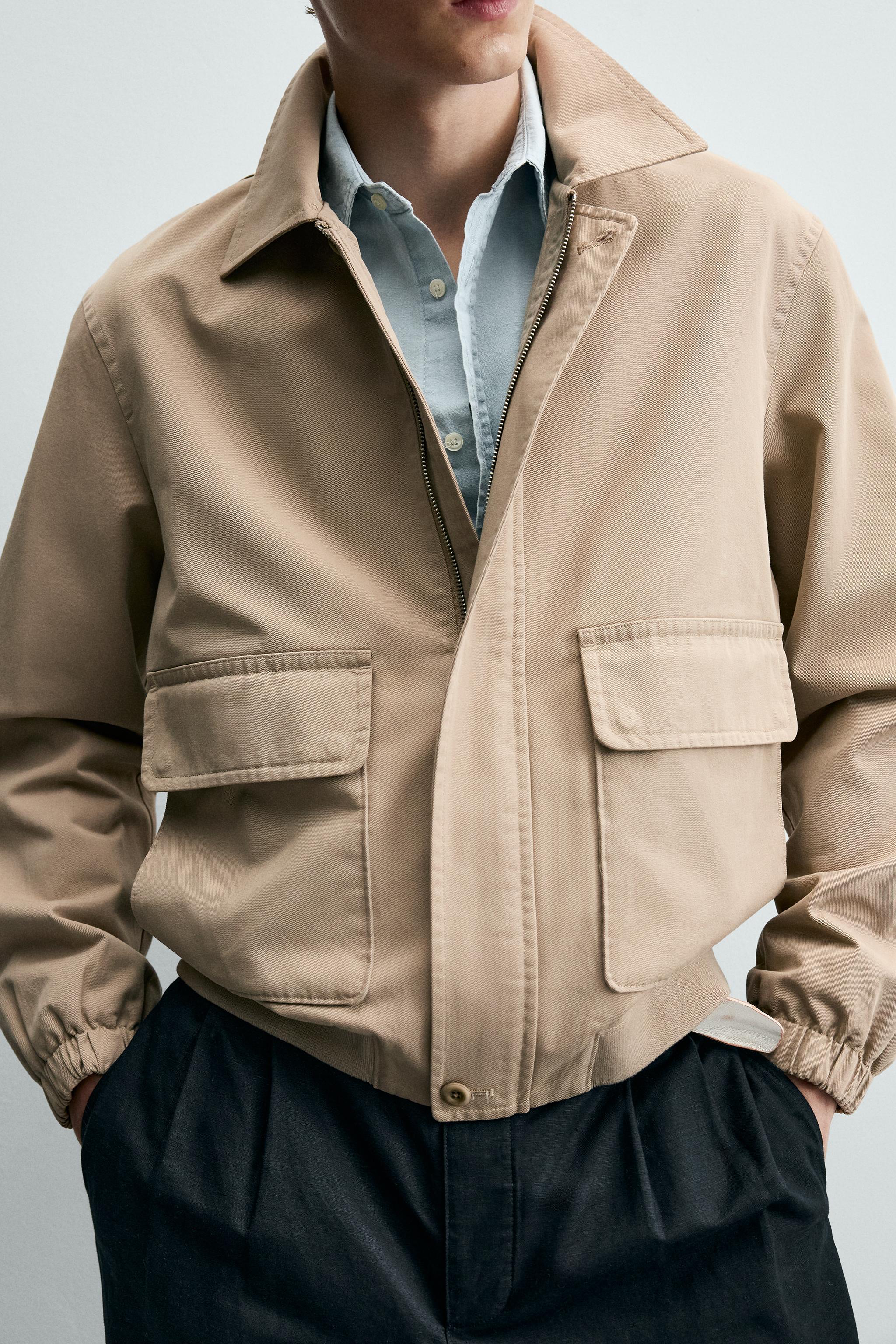 Мужские куртки Zara REGULAR FIT COTTON JACKET — фото 5